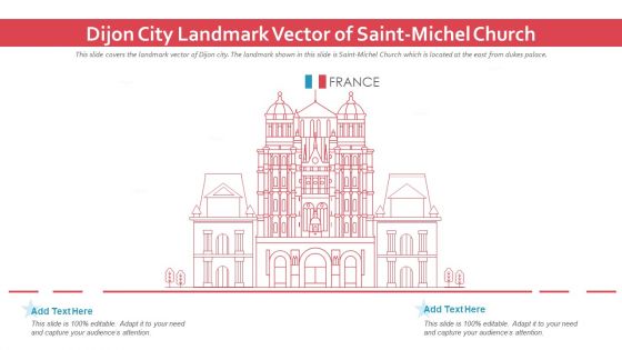 Dijon City Landmark Vector Of Saint Michel Church PowerPoint Presentation Ppt Template PDF