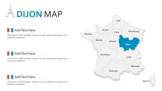 Dijon Map PowerPoint Presentation PPT Template PDF
