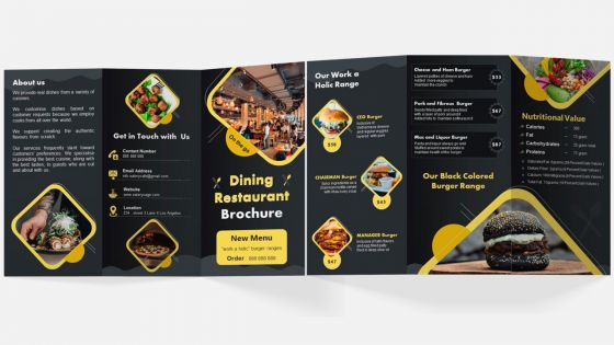 Dining Restaurant Brochure Trifold