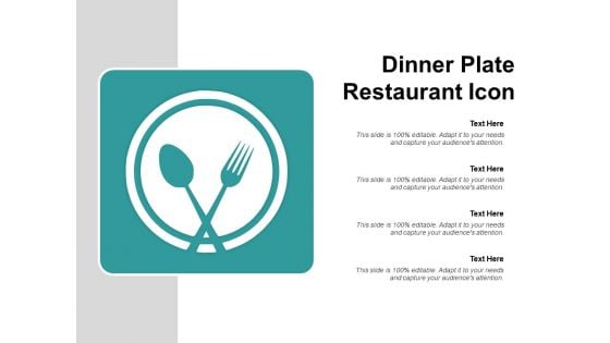 Dinner Plate Restaurant Icon Ppt PowerPoint Presentation Outline Microsoft