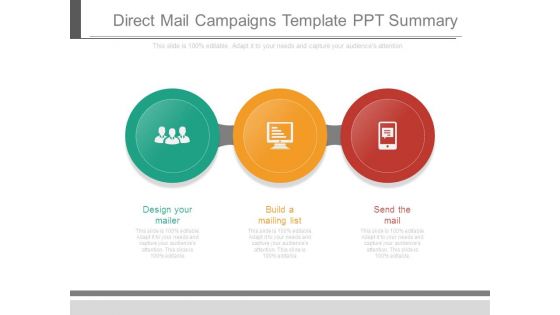 Direct Mail Campaigns Template Ppt Summary