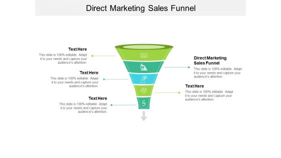 Direct Marketing Sales Funnel Ppt PowerPoint Presentation Inspiration Template Cpb