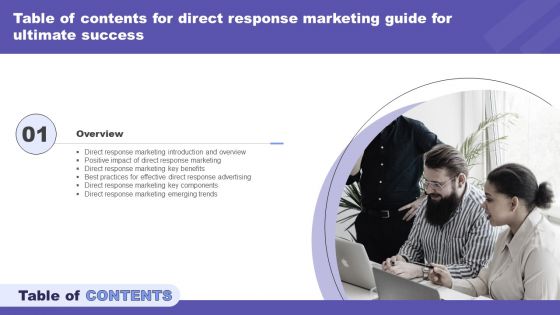 Direct Response Marketing Guide For Ultimate Success Table Of Contents Microsoft PDF