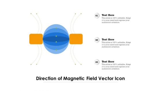 Direction Of Magnetic Field Vector Icon Ppt PowerPoint Presentation Icon Diagrams PDF
