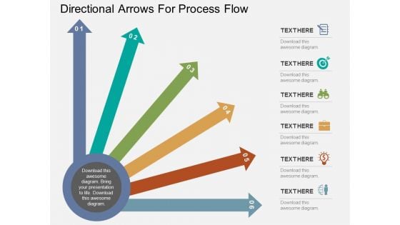 Directional Arrows For Process Flow Powerpoint Templates