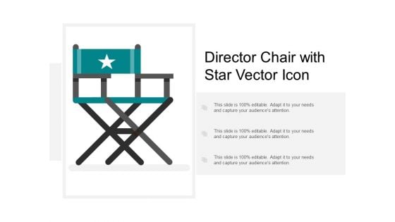 Director Chair With Star Vector Icon Ppt Powerpoint Presentation Pictures Demonstration