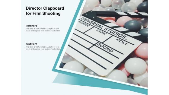 Director Clapboard For Film Shooting Ppt PowerPoint Presentation Gallery Smartart PDF