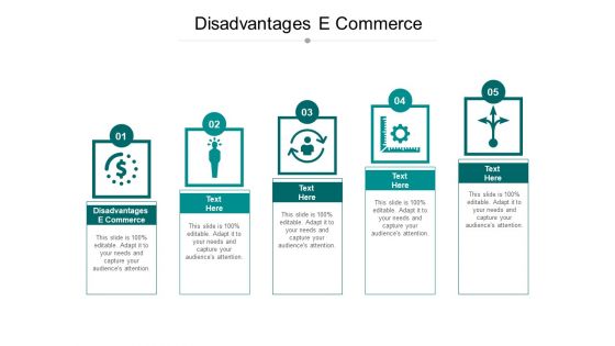 Disadvantages E Commerce Ppt PowerPoint Presentation Layouts Show Cpb