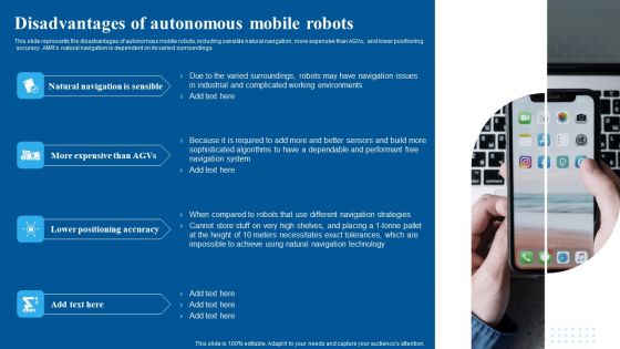 Disadvantages Of Autonomous Mobile Robots Infographics PDF
