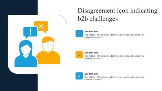Disagreement Icon Indicating B2b Challenges Professional PDF