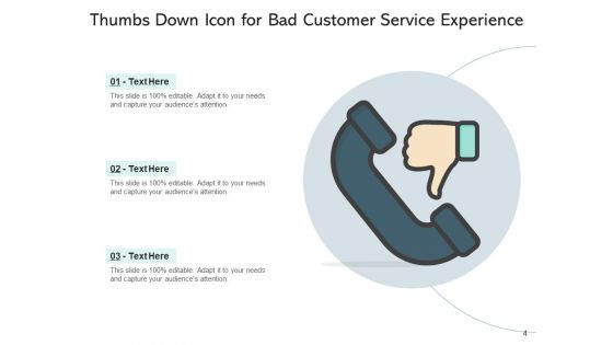 Disapproval Icon Customer Service Ppt PowerPoint Presentation Complete Deck