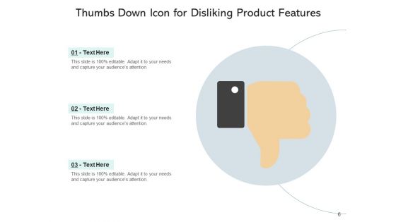 Disapproval Icon Customer Service Ppt PowerPoint Presentation Complete Deck