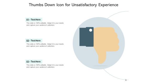 Disapproval Icon Customer Service Ppt PowerPoint Presentation Complete Deck