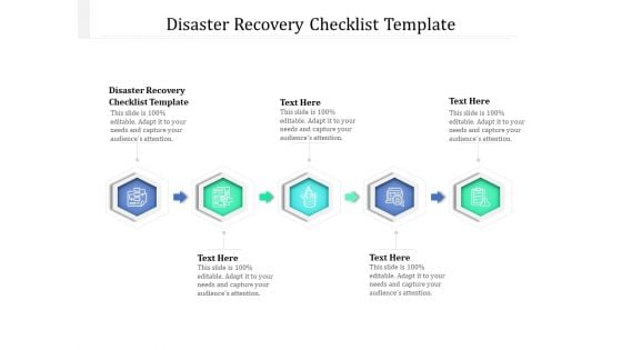 Disaster Recovery Checklist Template Ppt PowerPoint Presentation Outline Inspiration Cpb Pdf