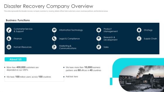 Disaster Recovery Company Overview Formats PDF