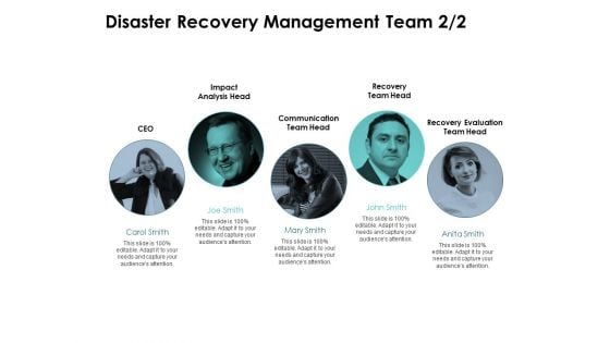 Disaster Recovery Management Team Introduction Communication Ppt PowerPoint Presentation Show Slide Download