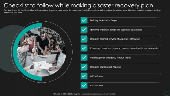 Disaster Recovery Strategic Plan Checklist To Follow While Making Disaster Clipart PDF