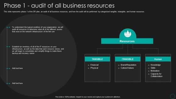 Disaster Recovery Strategic Plan Phase 1 Audit Of All Business Resources Portrait PDF