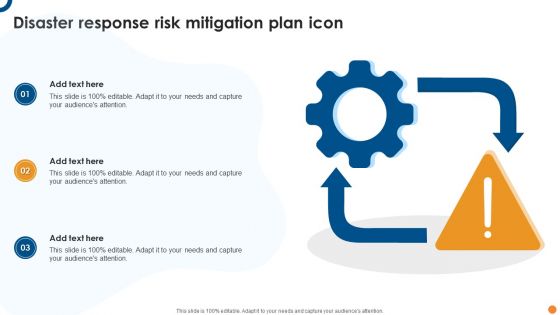 Disaster Response Risk Mitigation Plan Icon Ppt Pictures Smartart PDF