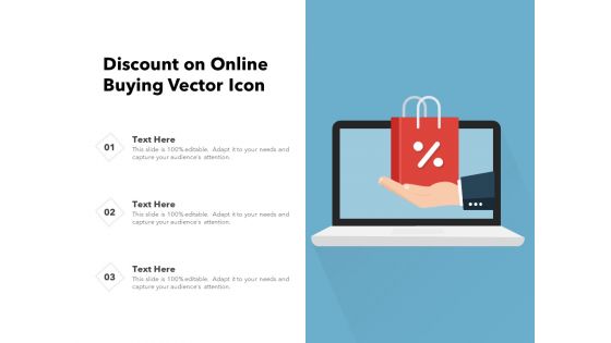 Discount On Online Buying Vector Icon Ppt PowerPoint Presentation Infographic Template Information PDF