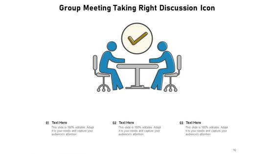 Discussion Group Meeting Idea Icon Communication Circle Ppt PowerPoint Presentation Complete Deck