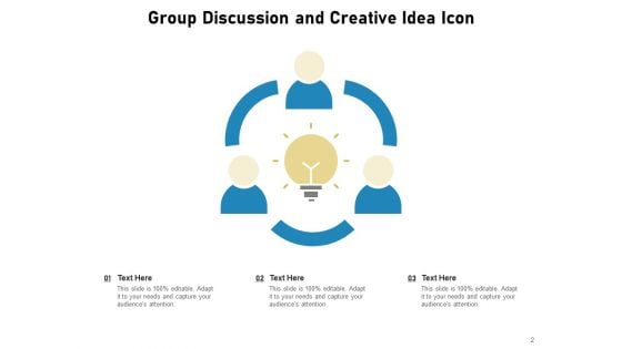 Discussion Group Meeting Idea Icon Communication Circle Ppt PowerPoint Presentation Complete Deck