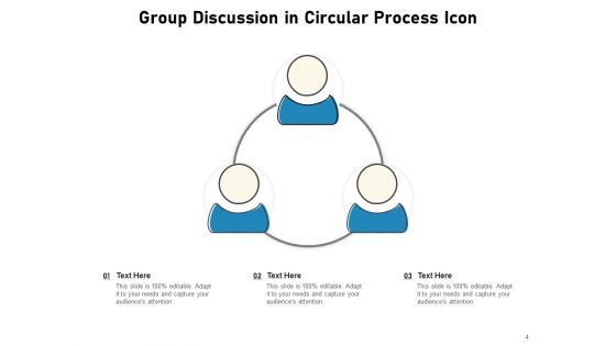 Discussion Group Meeting Idea Icon Communication Circle Ppt PowerPoint Presentation Complete Deck