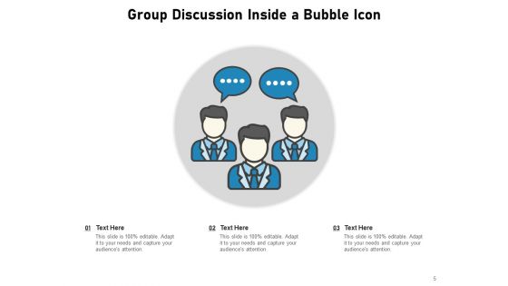 Discussion Group Meeting Idea Icon Communication Circle Ppt PowerPoint Presentation Complete Deck