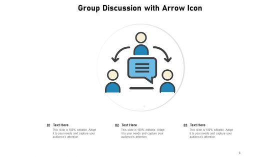 Discussion Group Meeting Idea Icon Communication Circle Ppt PowerPoint Presentation Complete Deck