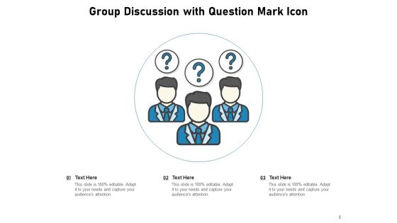 Discussion Group Meeting Idea Icon Communication Circle Ppt PowerPoint Presentation Complete Deck