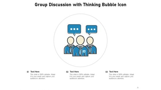 Discussion Group Meeting Idea Icon Communication Circle Ppt PowerPoint Presentation Complete Deck