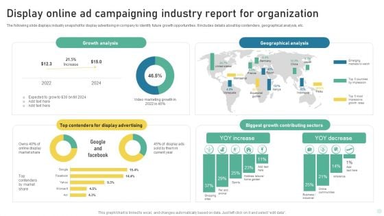 Display Online Ad Campaigning Industry Report For Organization Structure PDF