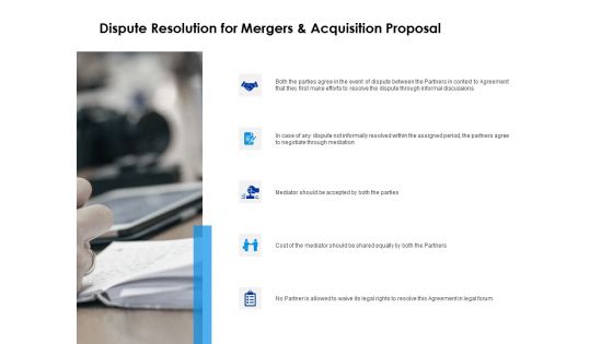 Dispute Resolution For Mergers And Acquisition Proposal Opportunity Ppt PowerPoint Presentation Model Slides