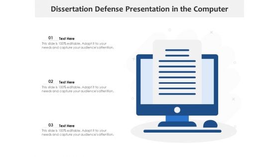 Dissertation Defense Presentation In The Computer Ppt PowerPoint Presentation Professional Background Designs PDF