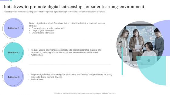 Distance Coaching Playbook Initiatives To Promote Digital Citizenship For Safer Demonstration PDF