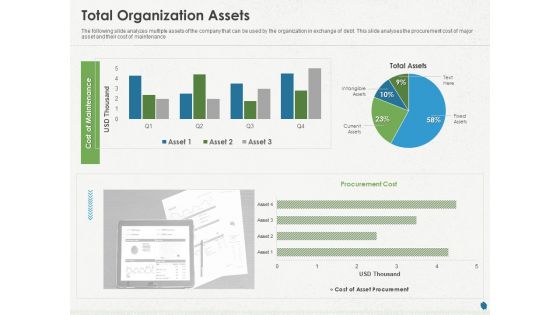 Distressed Debt Refinancing For Organizaton Total Organization Assets Ppt PowerPoint Presentation Professional Images PDF