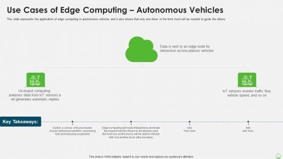 Distributed Computing IT Use Cases Of Edge Computing Autonomous Vehicles Guidelines PDF