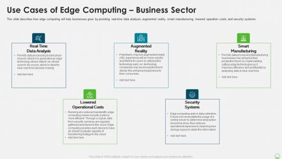 Distributed Computing IT Use Cases Of Edge Computing Business Sector Template PDF Distributed Computing IT Use Cases Of Edge Computing Business Sector Template PDF