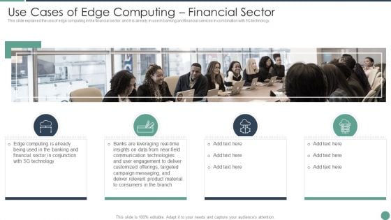 Distributed Computing Use Cases Of Edge Computing Financial Sector Slides PDF