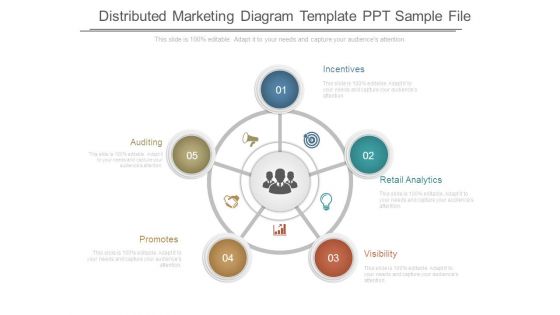 Distributed Marketing Diagram Template Ppt Sample File