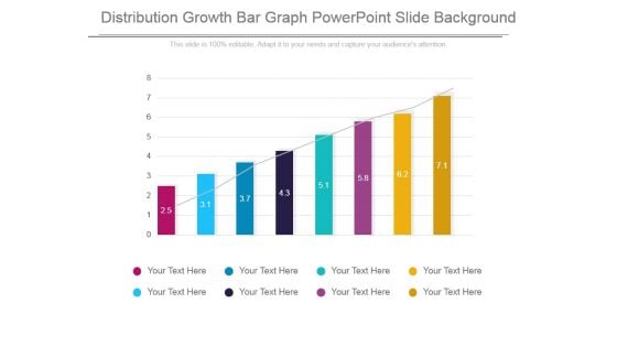 Distribution Growth Bar Graph Powerpoint Slide Background