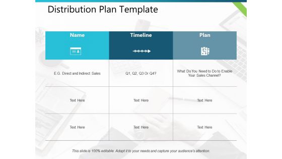 Distribution Plan Name Timeline Ppt PowerPoint Presentation Icon Guidelines