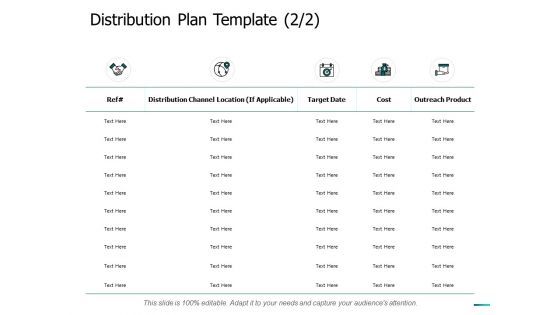 Distribution Plan Template Target Ppt PowerPoint Presentation Layouts Graphic Tips