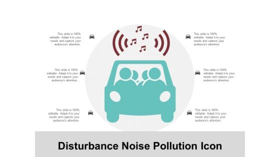 Disturbance Noise Pollution Icon Ppt Powerpoint Presentation Ideas Graphics Example