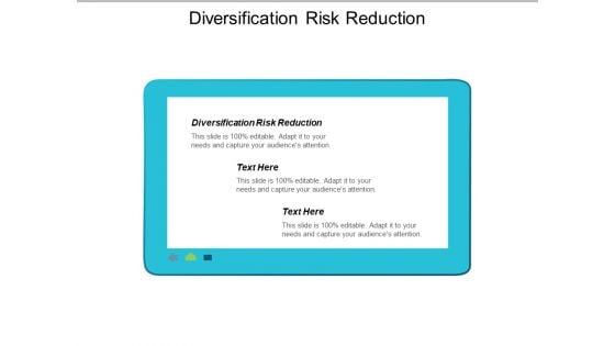 Diversification Risk Reduction Ppt PowerPoint Presentation Professional Outfit Cpb