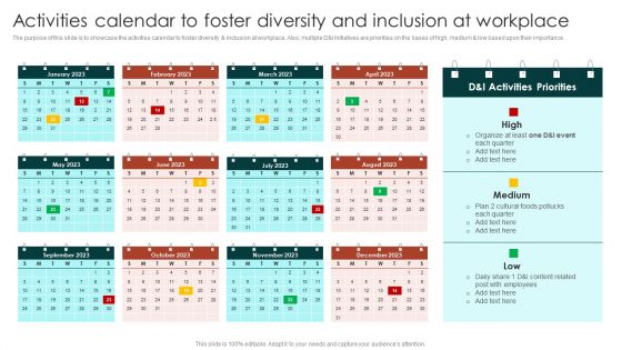 Diversity Management Plan To Improve Workplace Culture Activities Calendar To Foster Themes PDF Diversity Management Plan To Improve Workplace Culture Activities Calendar To Foster Themes PDF