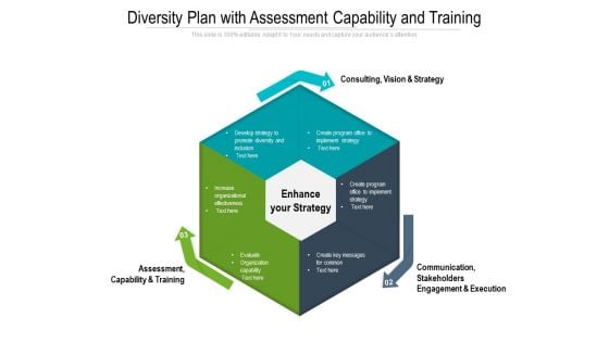 Diversity Plan With Assessment Capability And Training Ppt PowerPoint Presentation Slides Images PDF