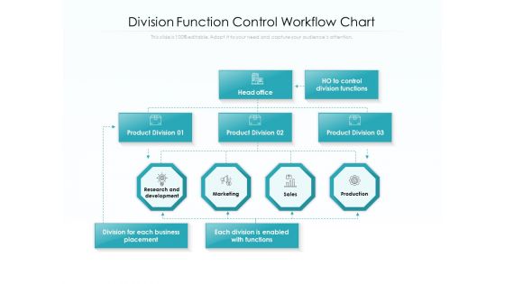 Division Function Control Workflow Chart Ppt PowerPoint Presentation Gallery Design Inspiration PDF