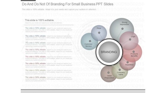 Do And Do Not Of Branding For Small Business Ppt Slides