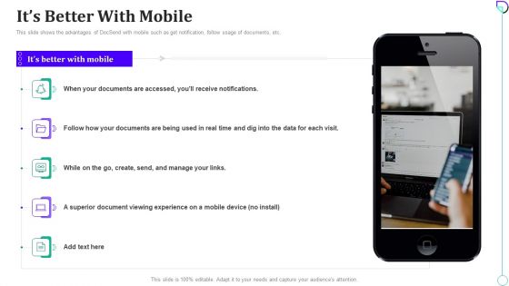 Docsend Capital Fundraising Its Better With Mobile Ppt Show Slides PDF Docsend Capital Fundraising Its Better With Mobile Ppt Show Slides PDF